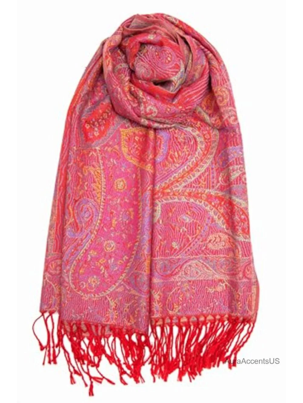 Reversible Paisley Pashmina Rave Scarf Viscose Acrylic Shawl Evening Wrap